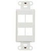 Outlet Strap, 4-Port, Decorator White