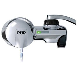 Horizontal Faucet-Mount Water Filter, Chrome