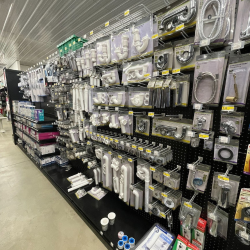 The hardware department at Mechanicsburg Agway featuring a wide selection of tools, hardware, and supplies for various projects.