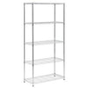 Shelving Unit, Chrome Steel, 5-Tier, 36 x 18 x 72-In.