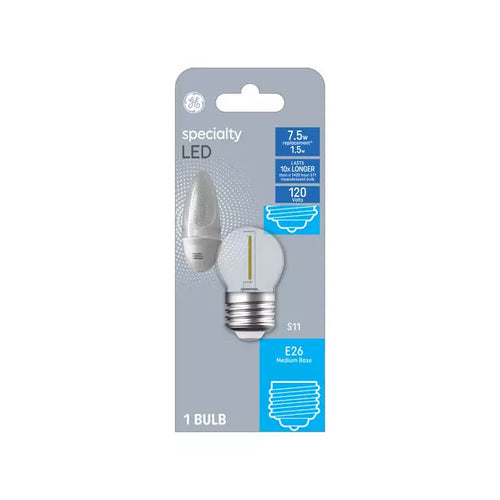 GE Specialty S11 LED Light Bulb, Night Light Bulb Replacement, Soft White