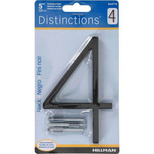 Hillman Distinctions Floating Mount House Number 4 Black