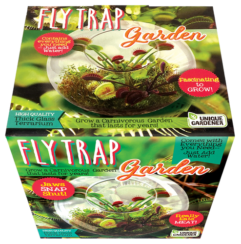 Unique Gardener Flytrap Garden Glass Terrarium Seed Starting Kit