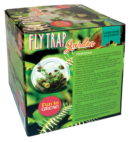 Unique Gardener Flytrap Garden Glass Terrarium Seed Starting Kit