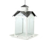 Panacea Modern Farmhouse Metal and Glass Stable Bird Feeder