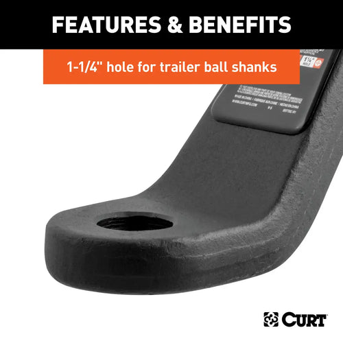 Commercial Duty Forged Ball Mount (2-1/2 Shank, 20,000 lbs., 4 Drop) #45458
