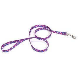 Dog Leash, Paws, Nylon, 1-In. x 6-Ft.