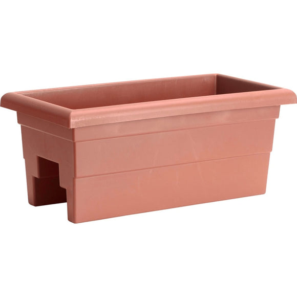 COUNTRYSIDE OVER THE RAIL PLANTER (24 INCH, TERRACOTTA)