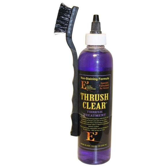 E3 THRUSH CLEAR TREAMENT W/BRUSH FOR HORSES (8 OZ)