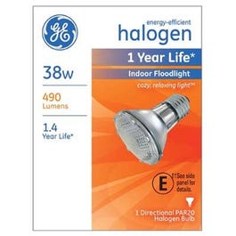 Halogen Flood Light Bulb, Indoor, Par 20, 38-Watts