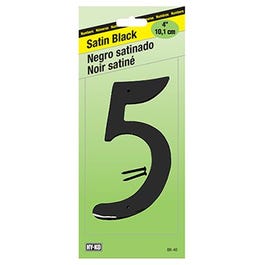 Address Number, Satin Black Zinc, 4-In., "5"