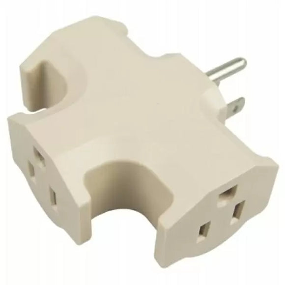 Kab Enterprise Master Electrician Heavy Duty 3 Outlet Adapter - Beige