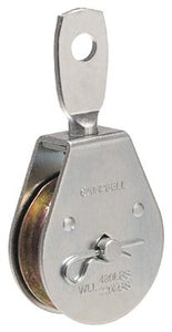 Campbell 1-1/2" Heavy Duty Steel Pulley, Single Sheave, Swivel Eye