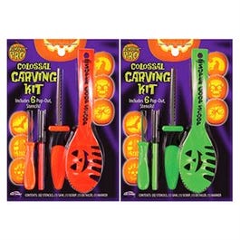 Colossal Pumpkin Carving Kit, Orange or Green