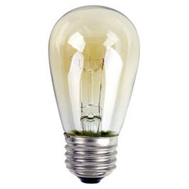 Incandescent Bulb, Amber, 60 Lumens, 11-Watts, 2-Pk.