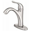Lavatory Faucet With Plastic Pop-Up, Single Lever, Brushed Nickel