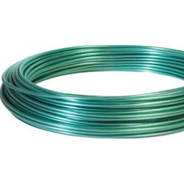 Clothesline Wire, Green Vinyl Jacketed, 100-Ft.
