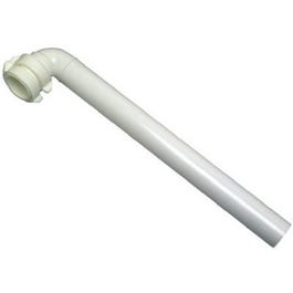 Lavatory/Kitchen Drain Arm, White Plastic, 15-In.