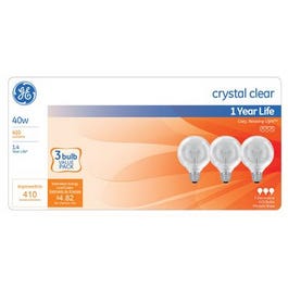 Incandescent Globe Light Bulbs, 40-Watts Clear, 3-Pk.