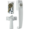 Hampton Products Keyed Tie-Down Push Button Handle, White