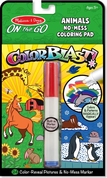 Melissa & Doug On the Go ColorBlast No-Mess Coloring Pad - Animals