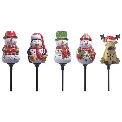 HOLIDAY CERAMIC STAKE LIGHTS FLOOR DISPLAY