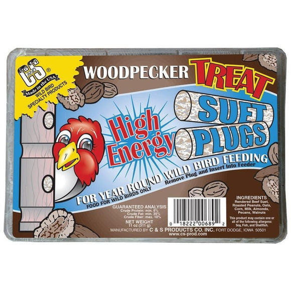 C&S Woodpecker Treat Suet Plugs